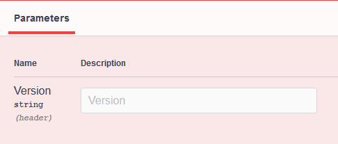 Version header input